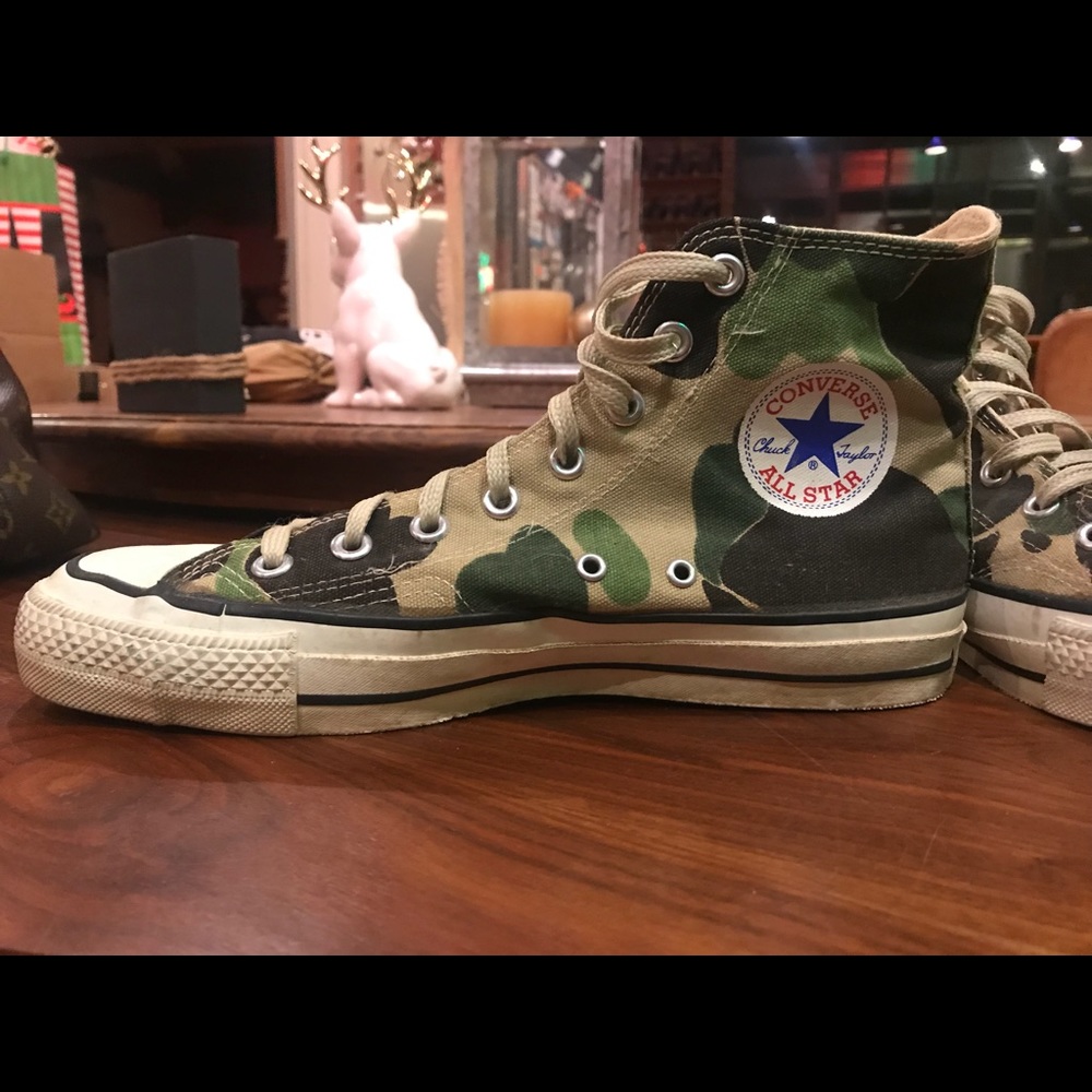 Vintage 1989 Camo Chuck Taylor Converse hi-tops